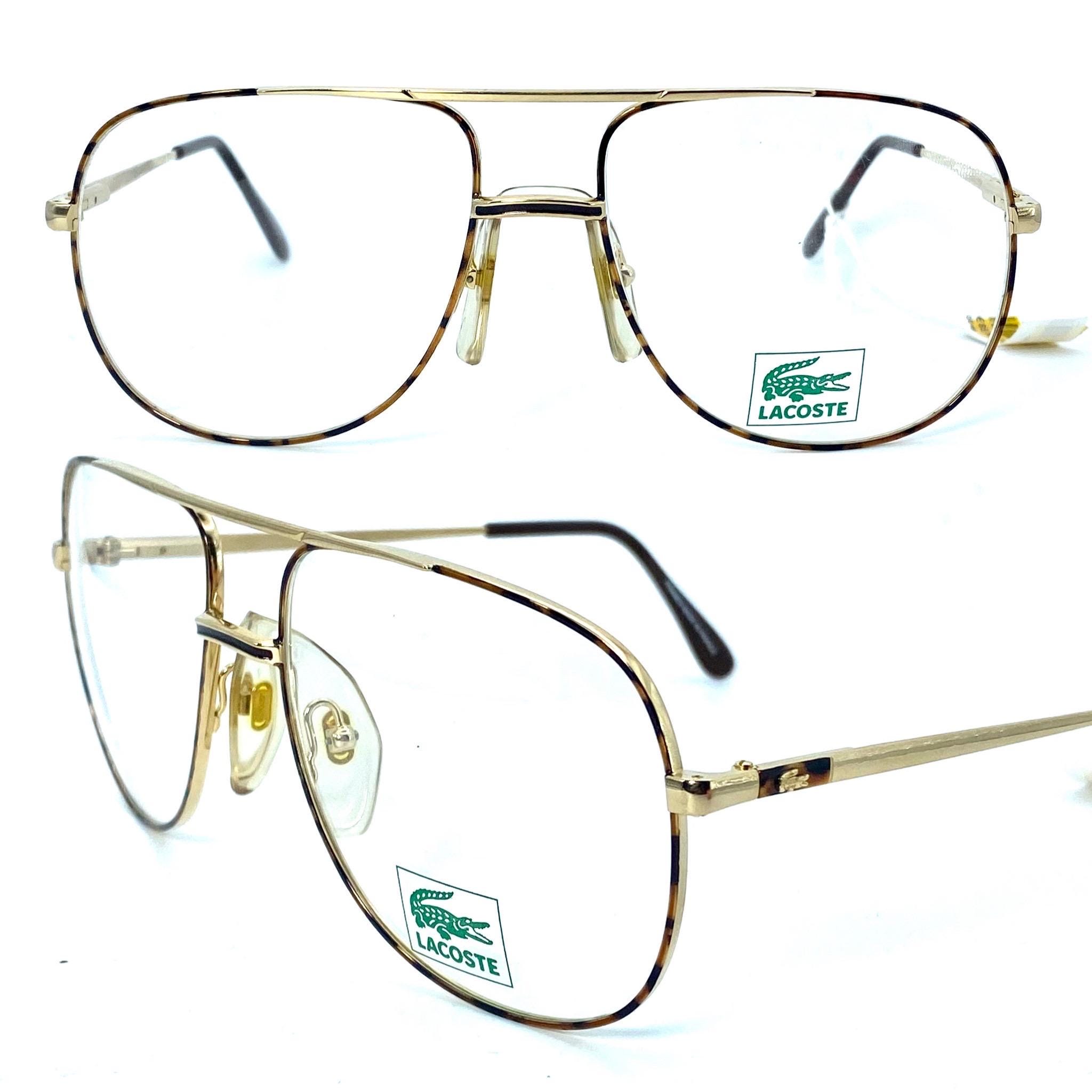 Vintage Lacoste Clear Champagne Aviator Glasses With Case Vintage Lacoste Glasses - Etsy Finland main image 3