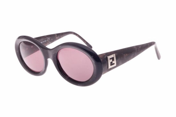 Fendi SL7555 Classy Black Pearl F Silver Logo Oval  display picture 1
