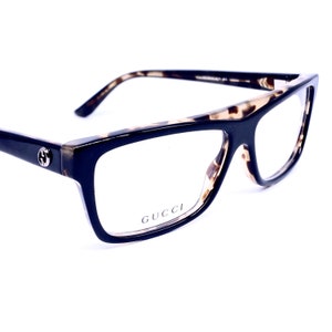 Gucci 3544 cool flat top black / tortoise cello eyeglasses hand made in Italy