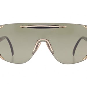Christian Dior mask 2434 unisex shield party swagger sunglasses made in Austria, 1980s NOS mint