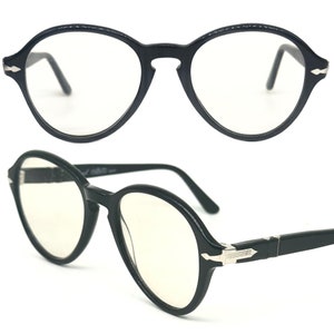 Persol Ratti black round keyhole frames hand made in Italy 1960s