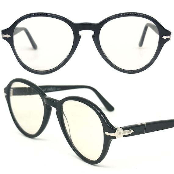 Persol Ratti black round keyhole frames hand made… - image 1