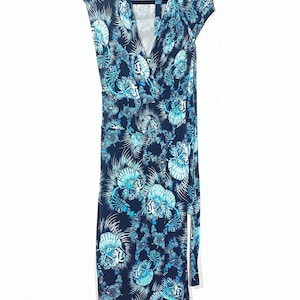 Just Cavalli Black / blue sea shells & stars long viscose dress, mint condition.
