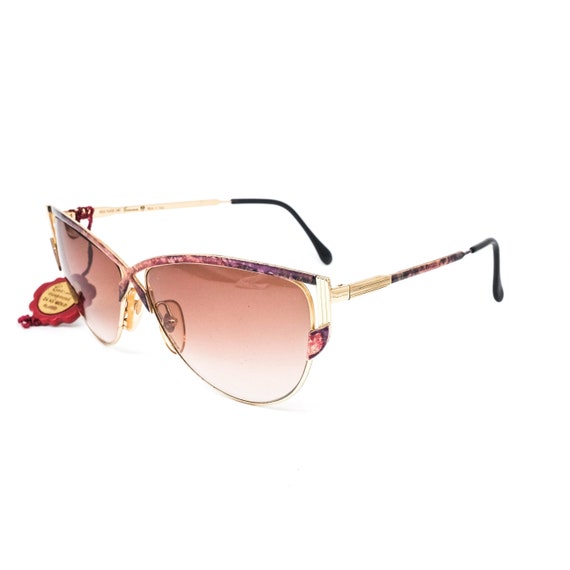 Casanova C05 gold plated cateye sunglasses with s… - image 3