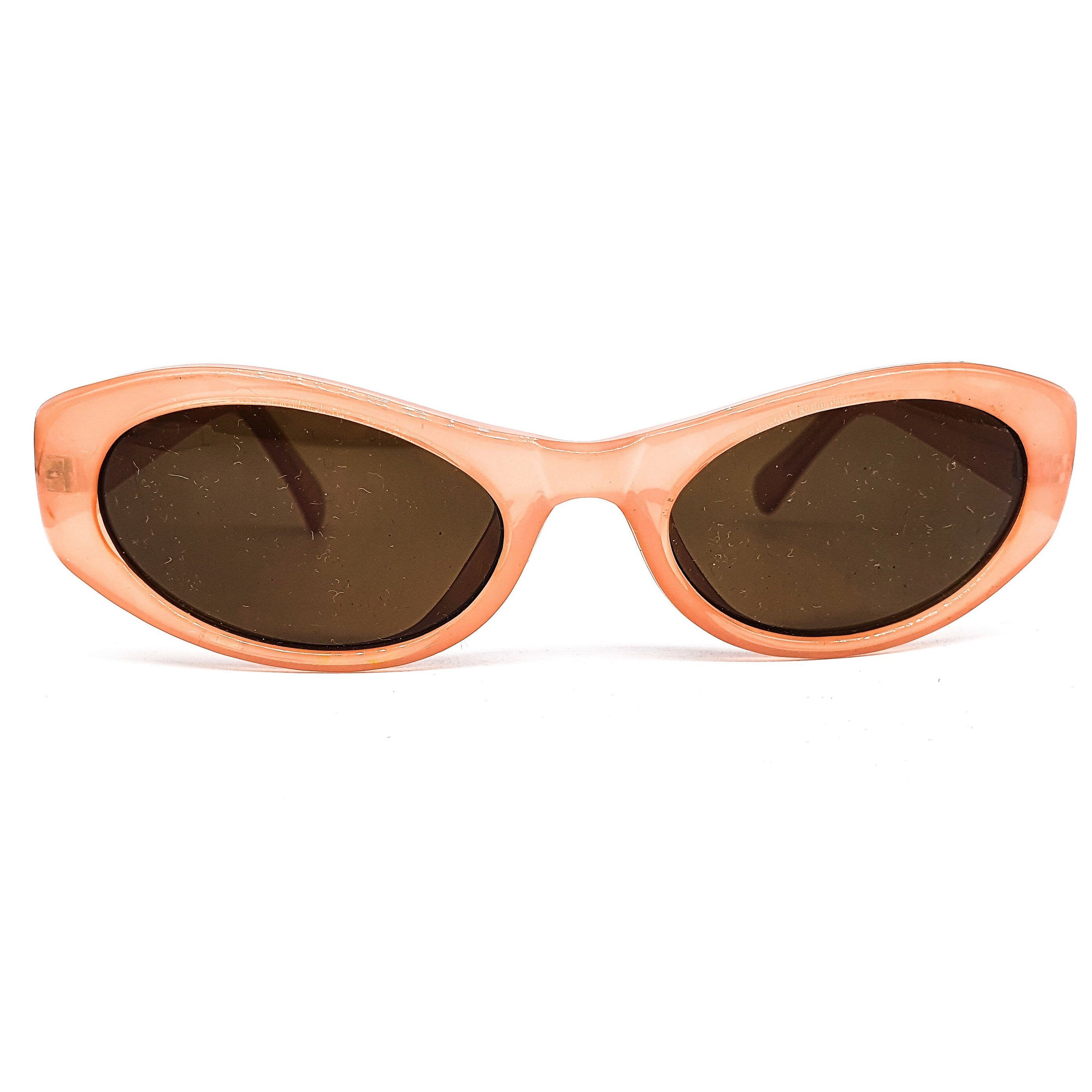 Vintage Taiwan Brown Translucent Oval Sunglasses Frames Only Spring 1999 Translucent Orange Oval Sunglasses – Rediscover  main image 2