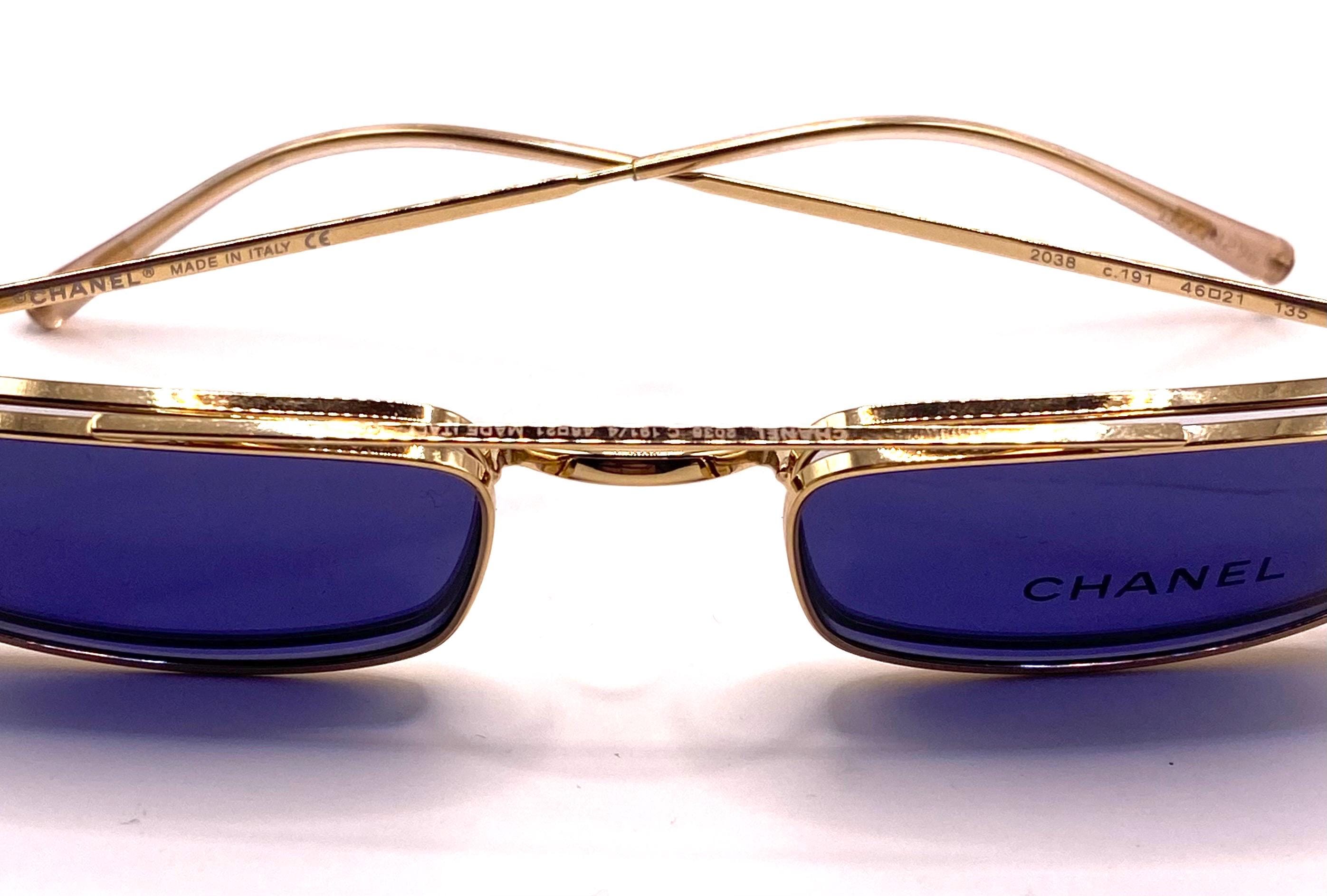 CHANEL　　VINTAGE　made in ITALY Chanel Eyeglasses 3188 c.1204 Brown Tweed Rectangular Frame