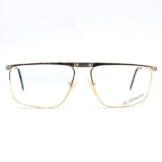 Essilor cool square flat top silver-golden metal … - image 1