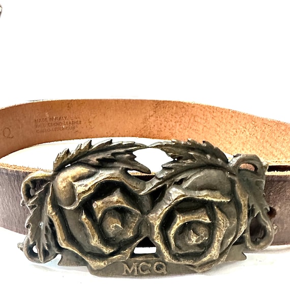 ベルト alexander mcqueen BELT (7575741BR0T 1000) Alexander Mcqueen Belt Black Mens Alexander McQueen