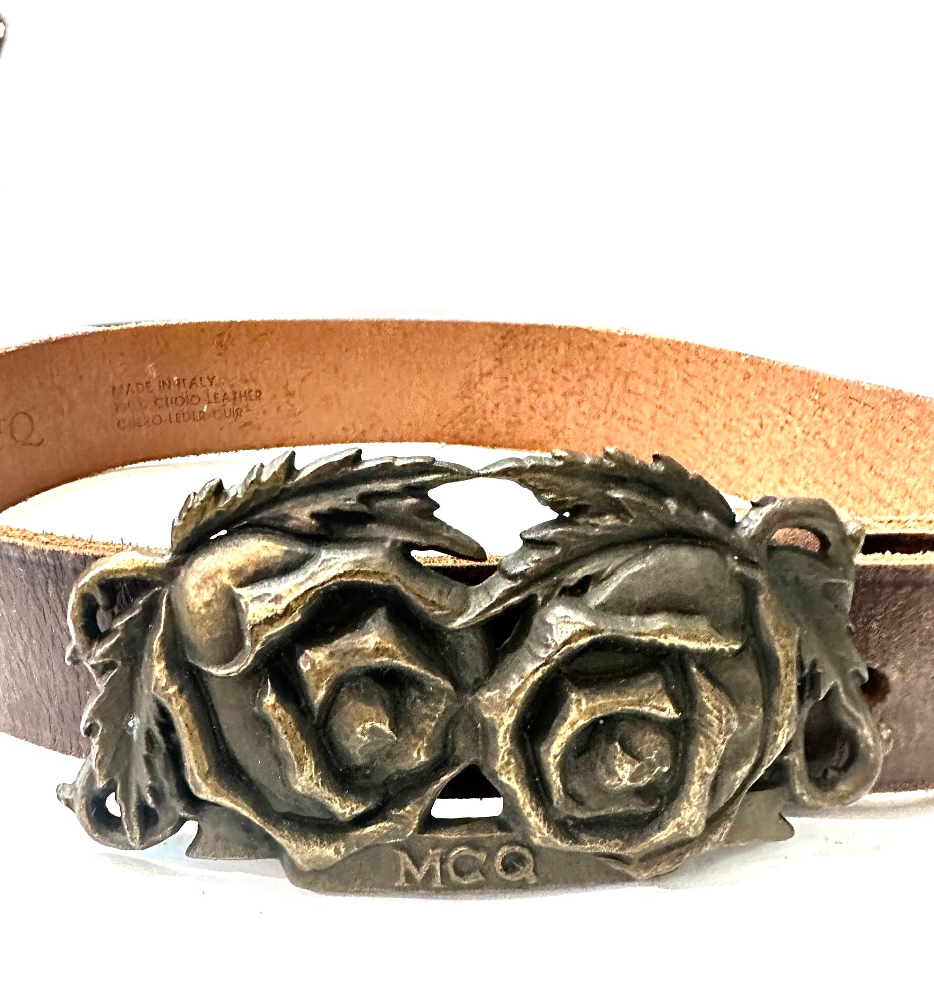 Alexander maqueen ベルト Alexander McQueen Men's 3D Skull & Studs Belt in Black