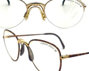Carrera Porsche Design pantos frames, 5662 full rim, 5664 half rimmed  titanium glasses made in Austria, 90s NOS
