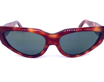 Rayban B&L Onyx Tortoise Thick Cateye Sunglasses Made in France