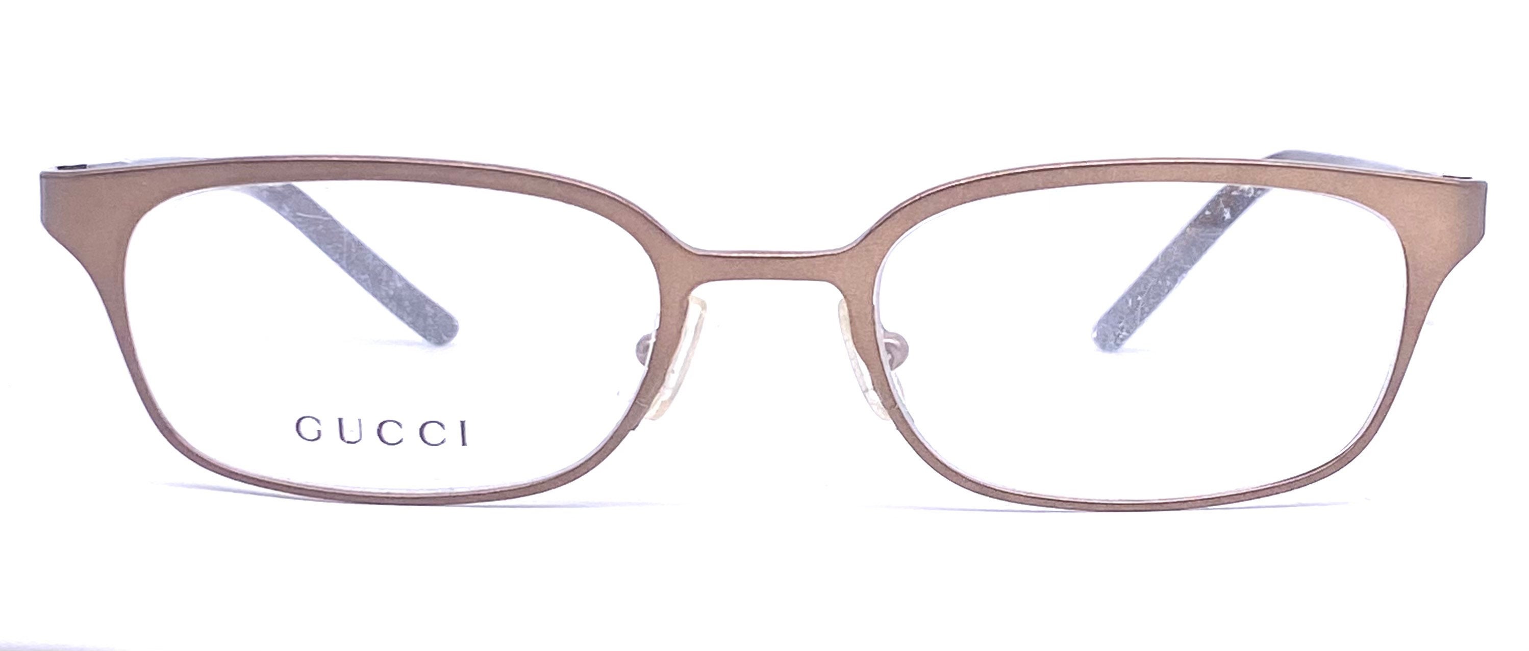 Gucci GG1647 Satin Copper Rectangular Minimalist Frames Made in 