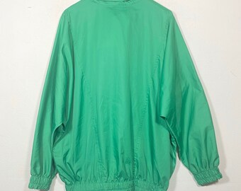 Lacoste 90s Primary Green Windbreaker Jacket With Bat Sleeves