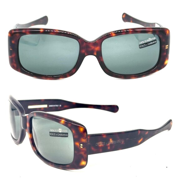 Dolce & Gabbana vintage sunglasses tortoise Vintage Dolce & Gabbana Brown Tortoise LARGE GOLD LOGO  main image 2
