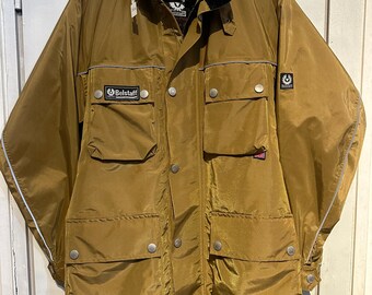 Belstaff 90s Golden British Nylon Biker Jacket W Quilted Lining