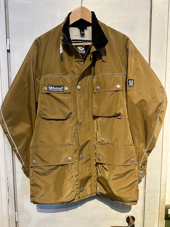 Belstaff 90s Golden British Nylon Biker Jacket W Quilted Lining Sz 44 Mint Etsy Canada