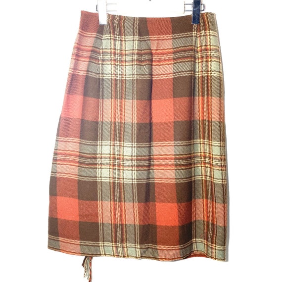 Ralph Lauren country fringed plaid tartan skirt, … - image 1