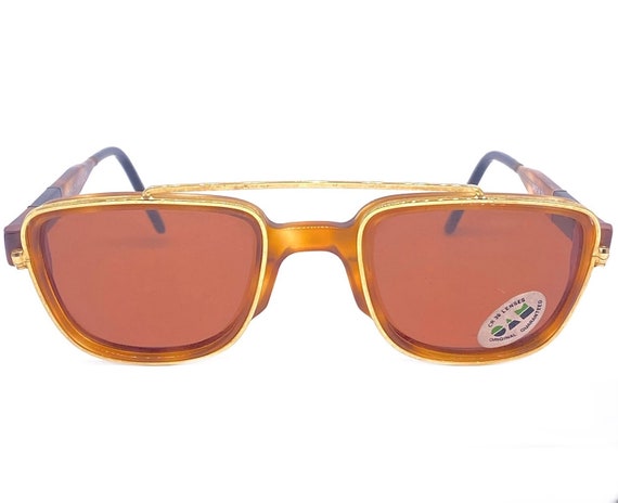 SPEXX Occhiali Da Sole Uomo Vintage Quadrati Tartaruga E Oro - Lenti UV400 Gradient