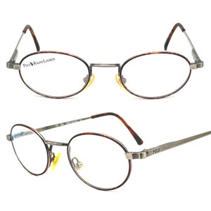 Ralph Lauren Polo Classic GS4 oval gunmetal frame with tortoise details, NoS 80s