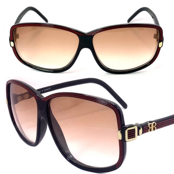 Balenciaga 2026 NR Oversized Black Sunglasses With Red  display picture 2