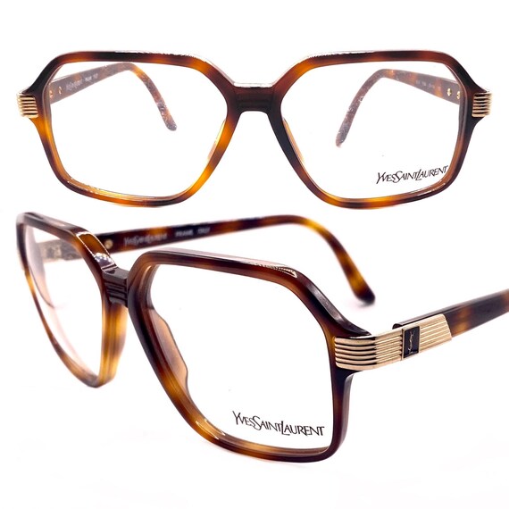 YSL Saint Laurent Y596 Classy Tortoise Square Glasses Frames  display picture 1
