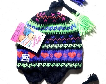 Merkley Canada NWT hand-knit winter Ski beanie hats with cotton lining, 1 sz fit all
