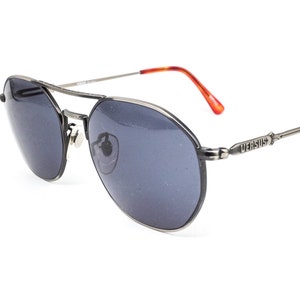 Versus Versace 943 old silver oval sunglasses made in Italy, 1990s NOS