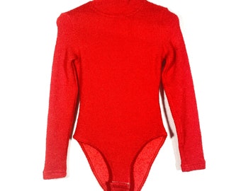 Versace Jeans turtleneck rib knit bodysuit , brand new w tags 90s NOS