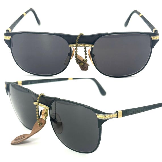 Winchester Eldorado Black-gold Leather Coated Sunglasses  display picture 2