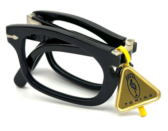 Persol 803 folding black cello rectangular frames… - image 2