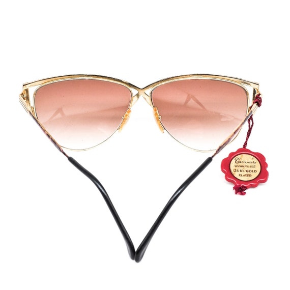 Casanova C05 gold plated cateye sunglasses with s… - image 4