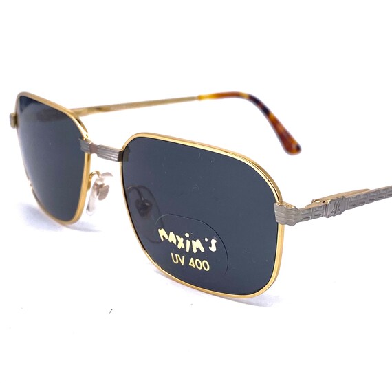 Maxim’s de Paris luxury rectangular metal sunglas… - image 3