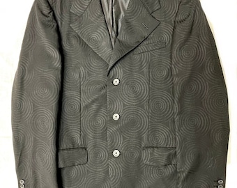 Gianni Versace Couture black wool blazer with circles allover, mint sz 46