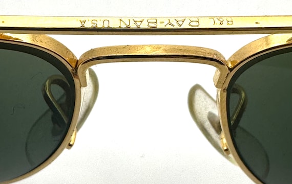 Rayban B&l W1082 59-16 Gold Plated Metal Aviator Sunglasses Rayban B&l W1082 59-16 Gold Plated Metal Aviator Sunglasses