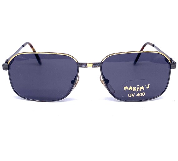 Maxim’s de Paris luxury rectangular metal sunglas… - image 4