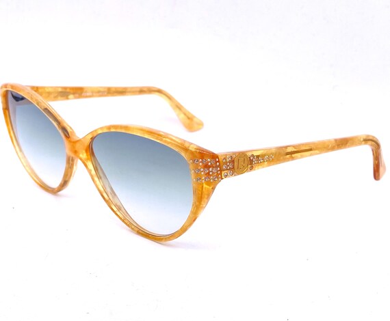 Fendi Light Amber Marbled Cateye Eyeglasses Frames With  display picture 2