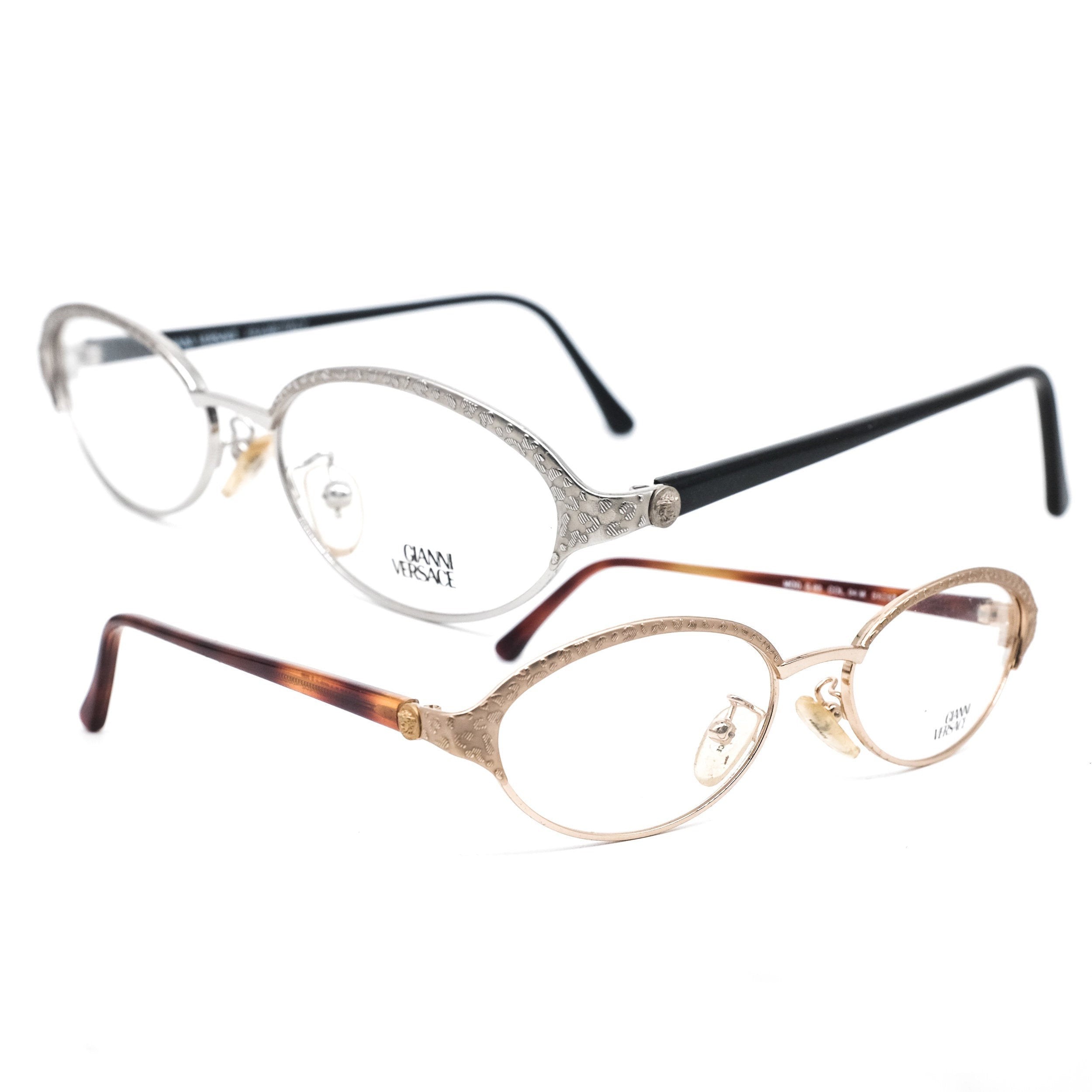 Gianni Versace G93 Medusa Carved Metallic Rim Oval Round  display picture 3