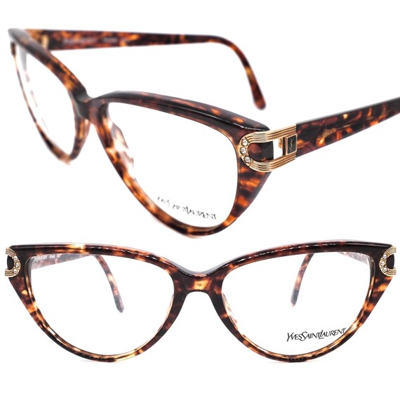 YSL Saint Laurent  5006 brown tortoise acetate ca… - image 1