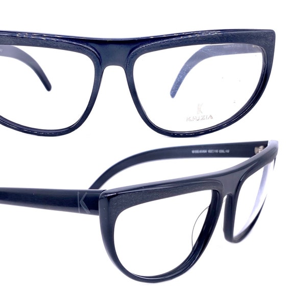 Krizia made in Italy glass frame Krizia vintage eyeglasses cat eye, Italy 80s For Sale at  main image 2