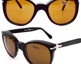 Iconici occhiali da sole Persol Ratti Solecchio tartarugati p3 realizzati a mano in Italia negli anni &#39;80