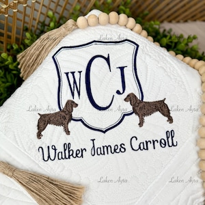 Boykin Spaniel Classic Baby Blanket Nursery Decor Personalized Baby Heirloom Quilt Custom Name Baby Blanket Dog Baby Shower Boykin Spaniel