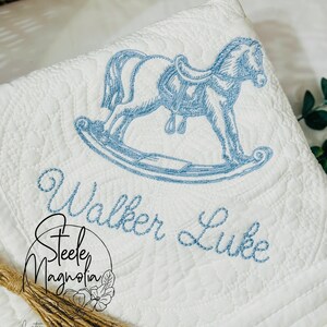 Rocking Horse Receiving Blanket