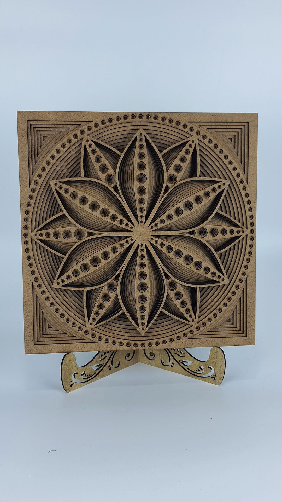 Multilayered Wood Art Laser Cut Wood Art 3D Layered Wall Etsy