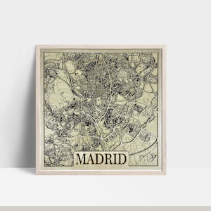 Madrid City Laser Cut Karte / Lagenplan / Map 3D / Handgefertigte Karte / Hochzeitsgeschenk / Geschenk für Mama / Einzugsgeschenk / Geburtstagsgeschenk