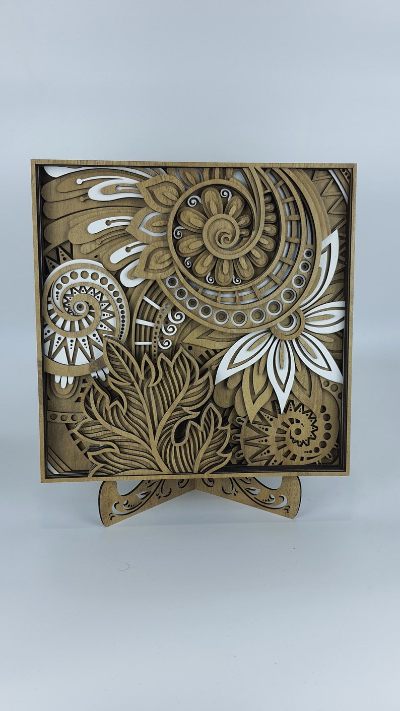 Multilayered Wood Art Laser Cut Wood Art 3D Layered Wall Etsy