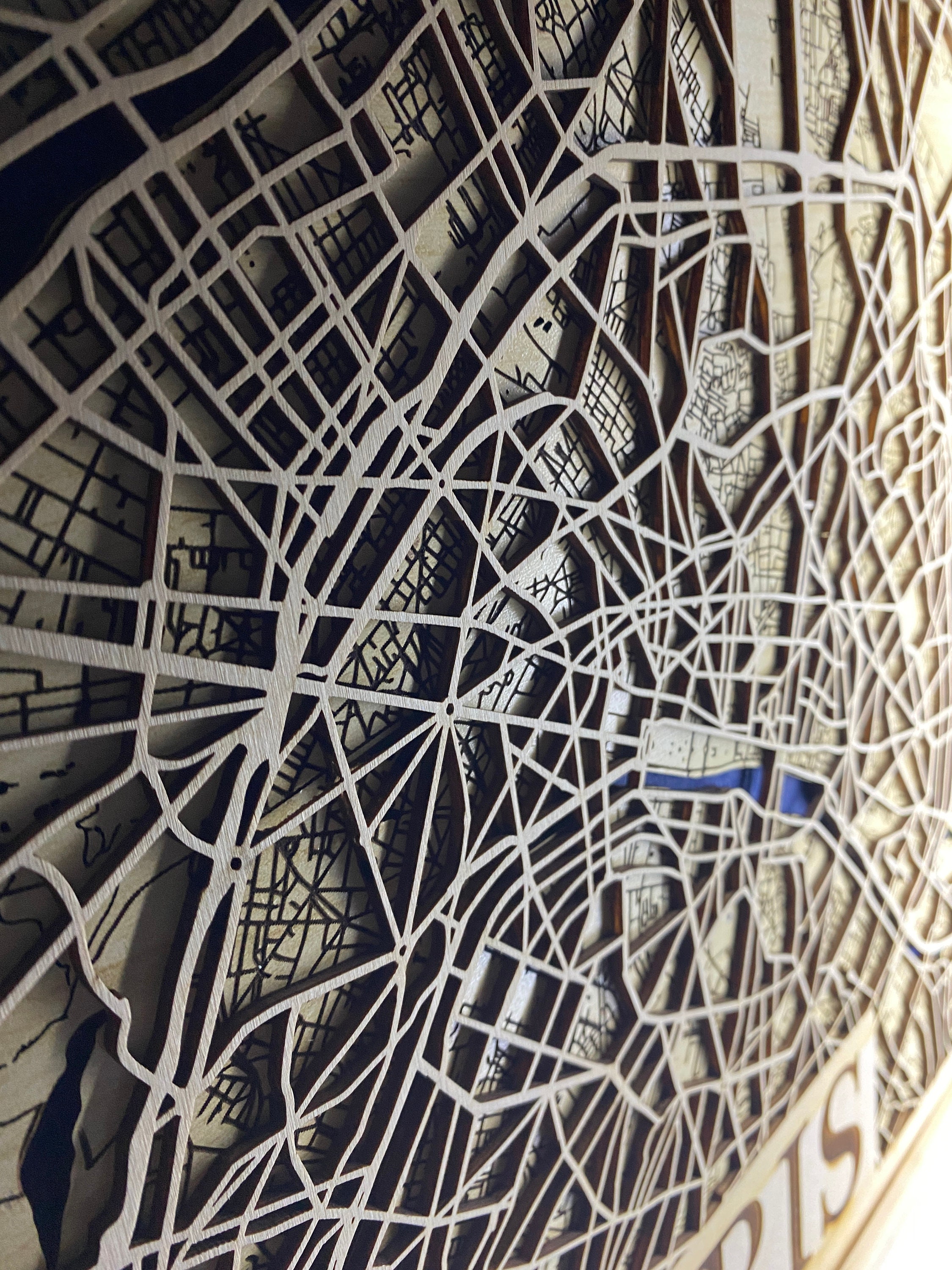 Montreal City Laser Cut Layered Map / 3D Map / Handmade City - Etsy