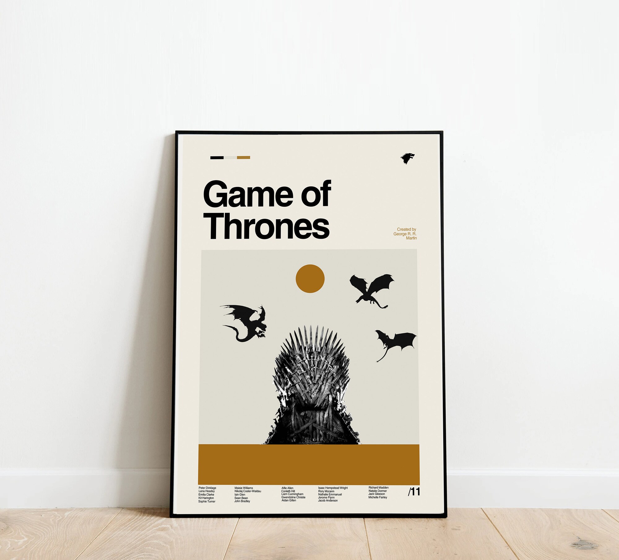 Game of Thrones - retro-modern, vintage inspired Poster, Art Print - Abstract Minimalist