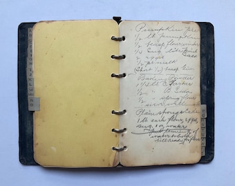 Early 1900s Antique Handwritten Baking Recipe Cookbook