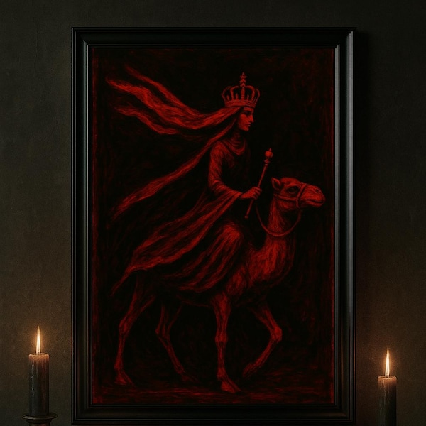 König Paimon Kunstdruck - Gothic Occult Altar Dekoration