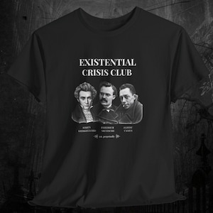 Existentiell Krisklubbskjorta – Kierkegaard Nietzsche Camus Filosofiskjorta
